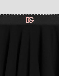 SKIRT IN BLACK WITH DG EMBROIDERY