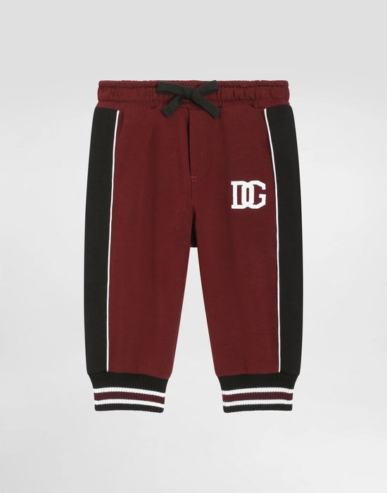 COTTON BOYS' PANTS WITH EMBROIDERED LOGO