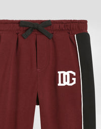 COTTON BOYS' PANTS WITH EMBROIDERED LOGO
