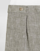 SHORT SLEEVE LINEN ROMPER WITH DG EMBROIDERY