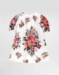 DRESS AND CULOTTE IN WHITE FLORAL PRINT