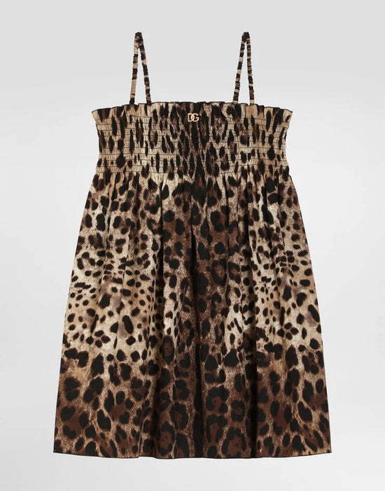 SLEEVELESS DRESS IN LEOPARD PRINT