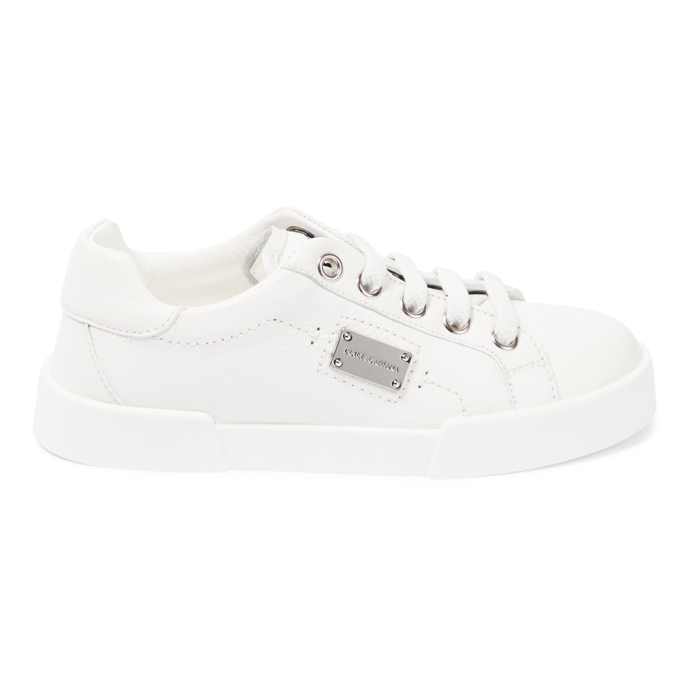 low-top sneakers in white