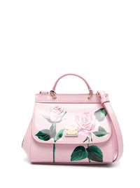 Polished bag with rose print
