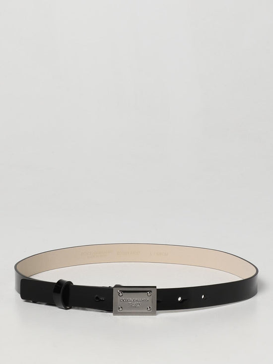 SILVER-TONE LOGO BLACK BELT