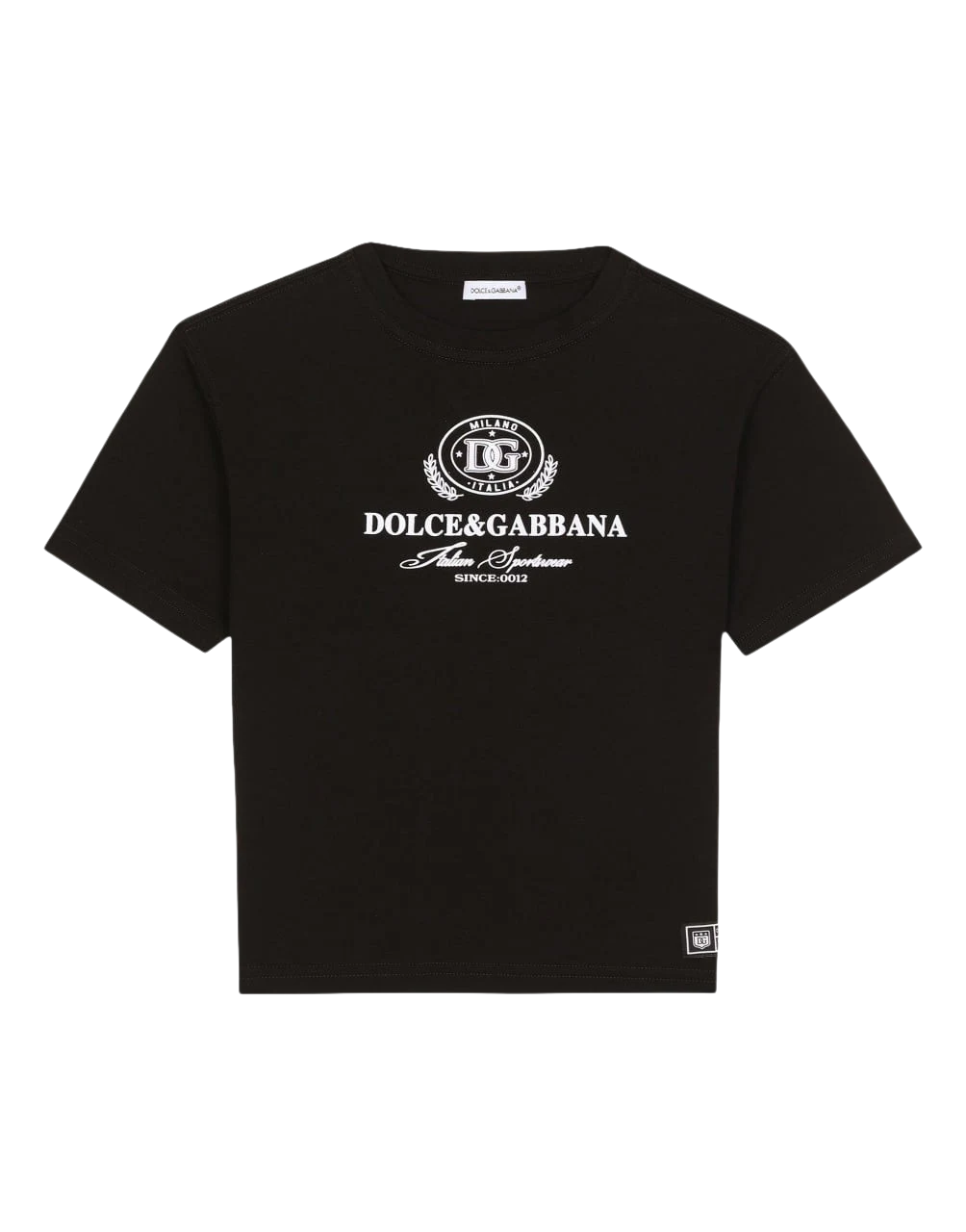 BLACK T-SHIRT WITH A LOGO