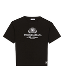 BLACK T-SHIRT WITH A LOGO