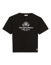 BLACK T-SHIRT WITH A LOGO