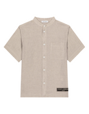 short sleeve shirt in beige