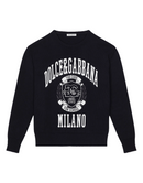 crewneck pullover in navy blue