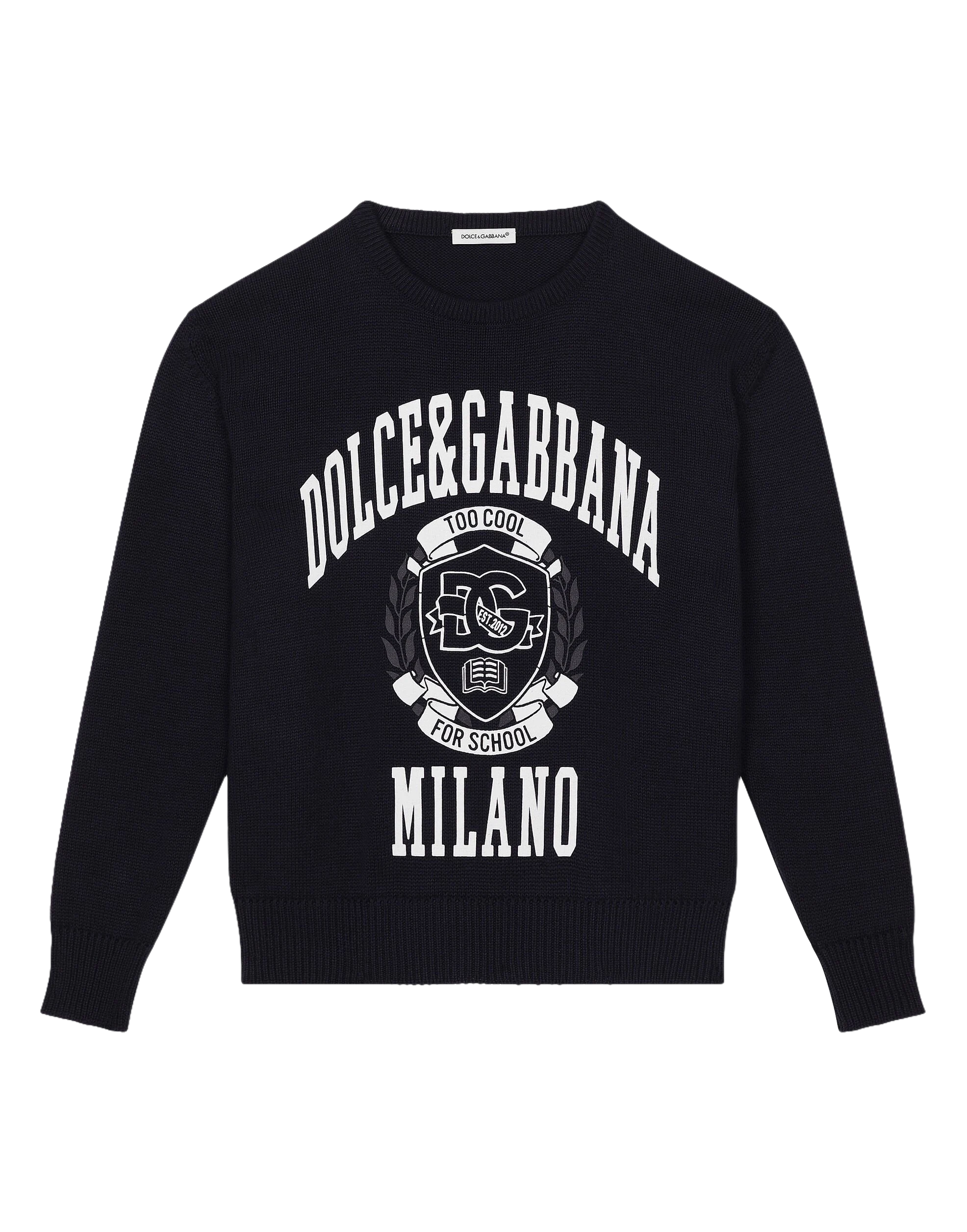 crewneck pullover in navy blue