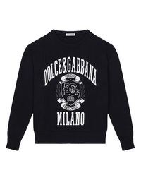 crewneck pullover in navy blue