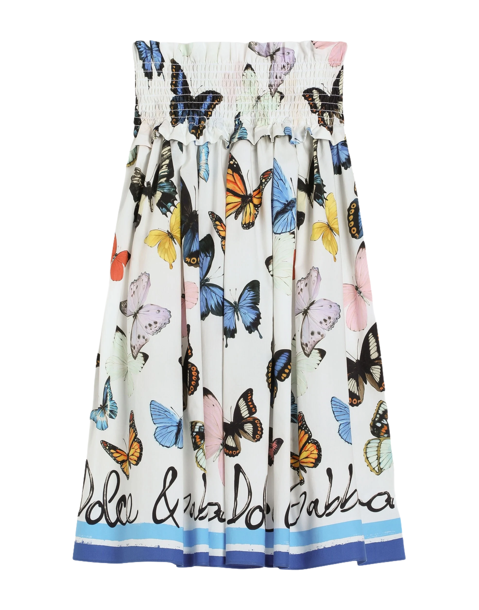skirt in blue butterfly