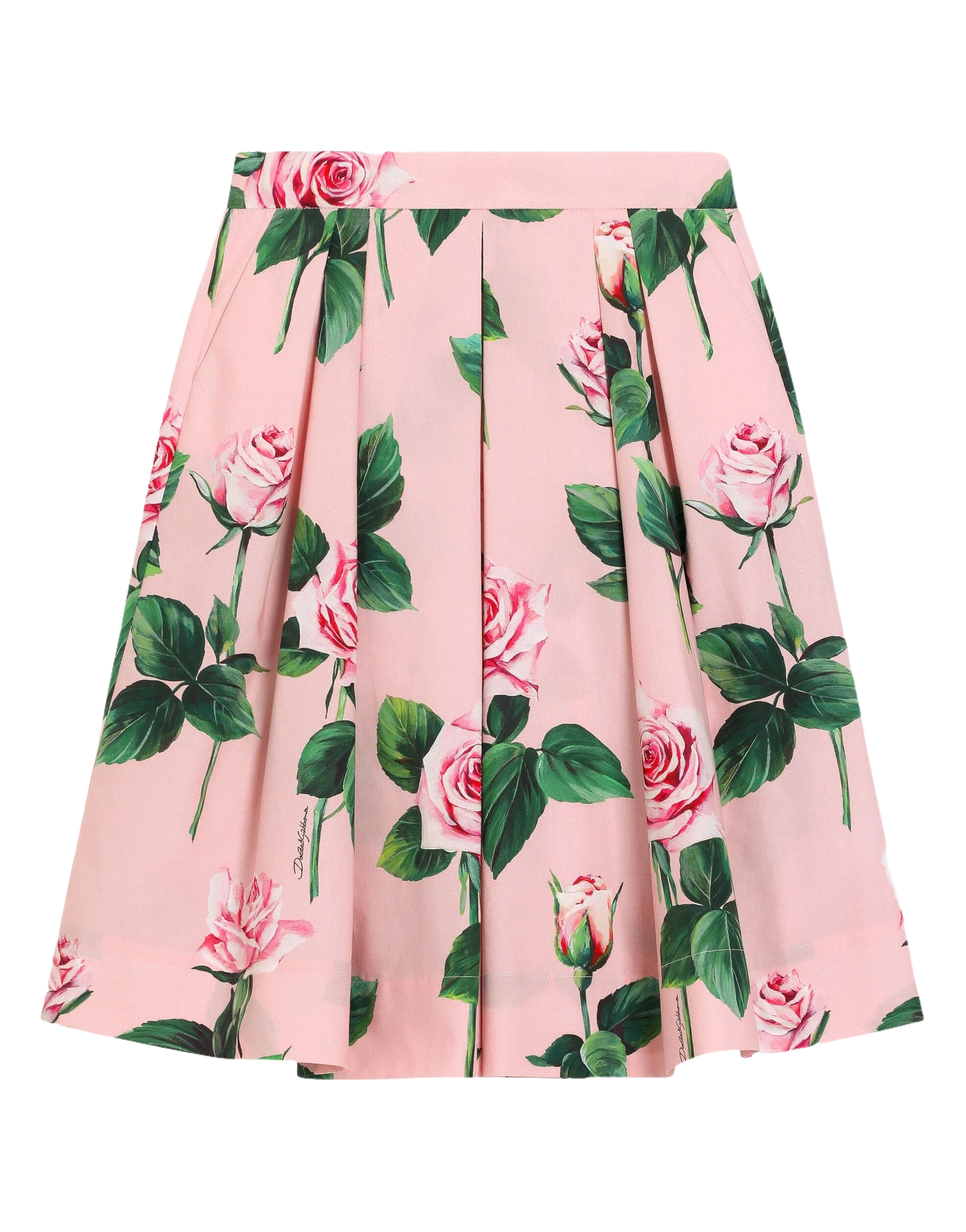 skirt in pink roses