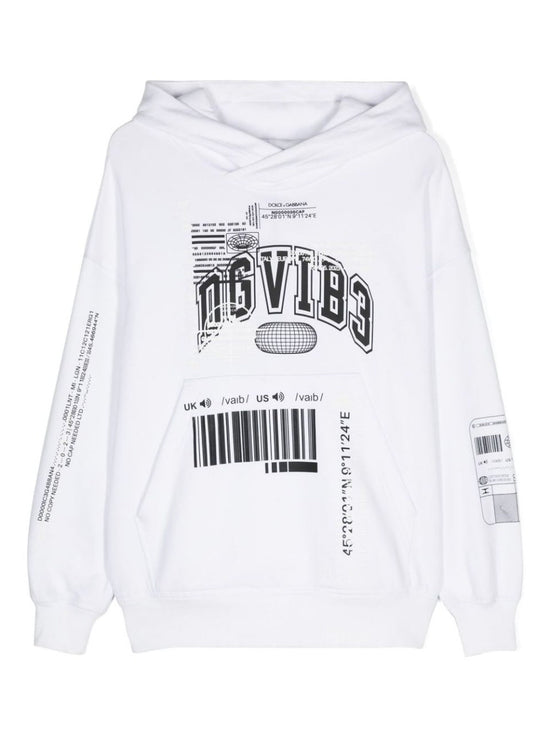 HOODED SWEATSHIRT IN WHITE
