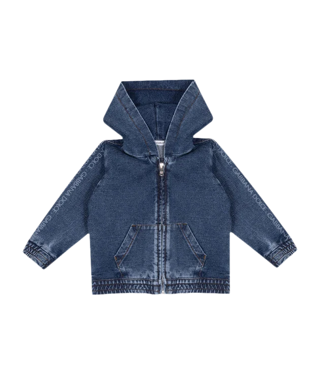 hooded cardigan in blue