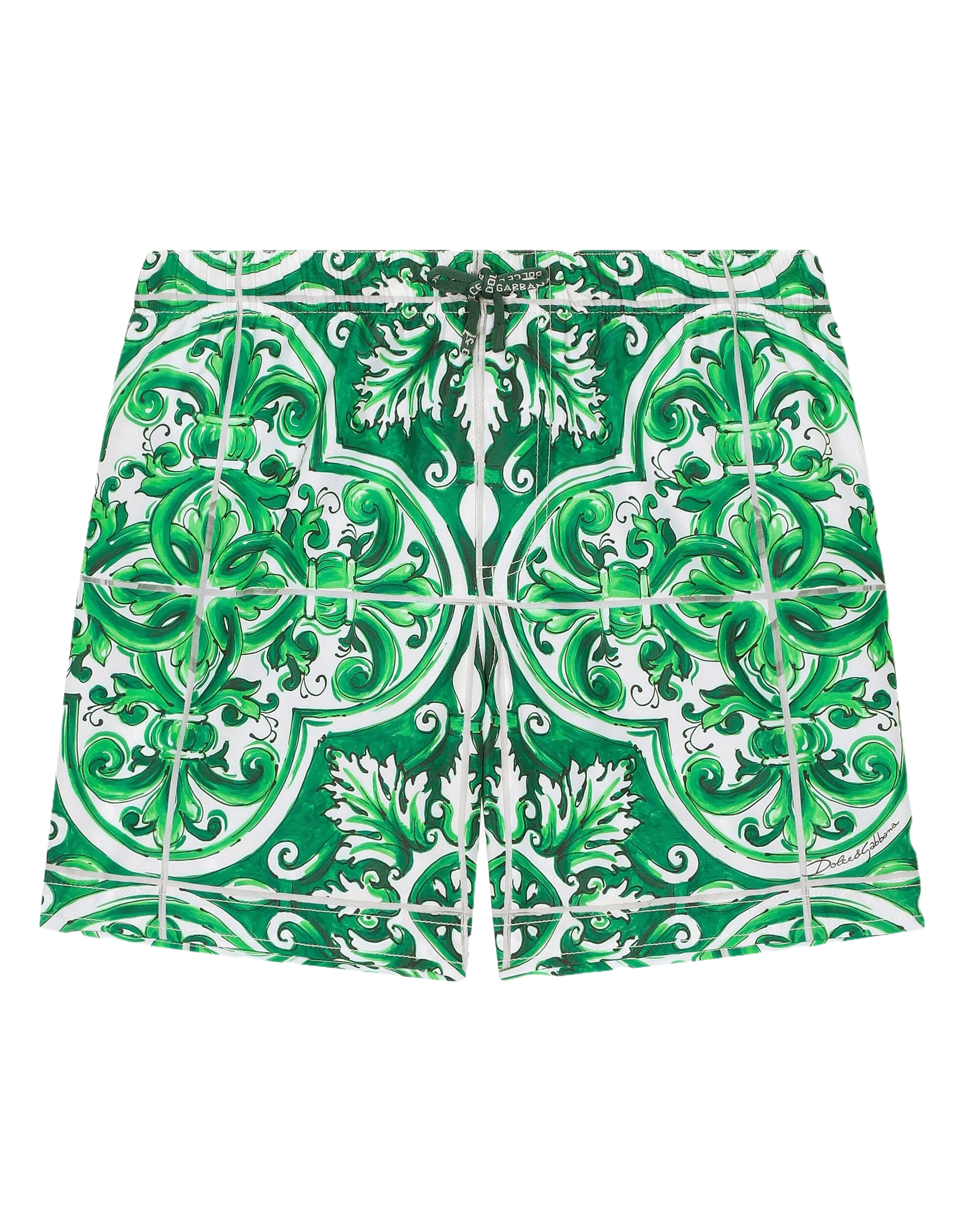 MID LENGTH SWIMSUIT BOXER IN GREEN MAJOLICA