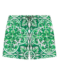 MID LENGTH SWIMSUIT BOXER IN GREEN MAJOLICA