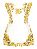 short sleeves romper yellow majolica