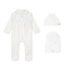 THREE PIECES BABY SET WITH RUFFLES