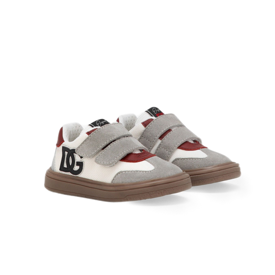 DG LOW-TOP VELCRO SNEAKERS IN GREY