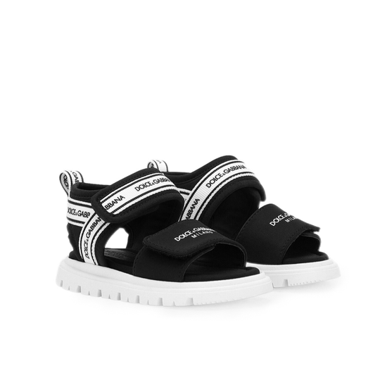 VELCRO BLACK SANDALS