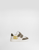 LOW-TOP LOGO SNEAKERS IN WHITE, GREEN & YELLOW