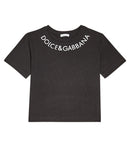 LOGO-PRINT CREWNECK T-SHIRT FOR GIRLS
