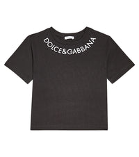 LOGO-PRINT CREWNECK T-SHIRT FOR GIRLS