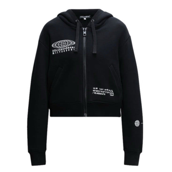 HOODED CARDIGAN IN BLACK