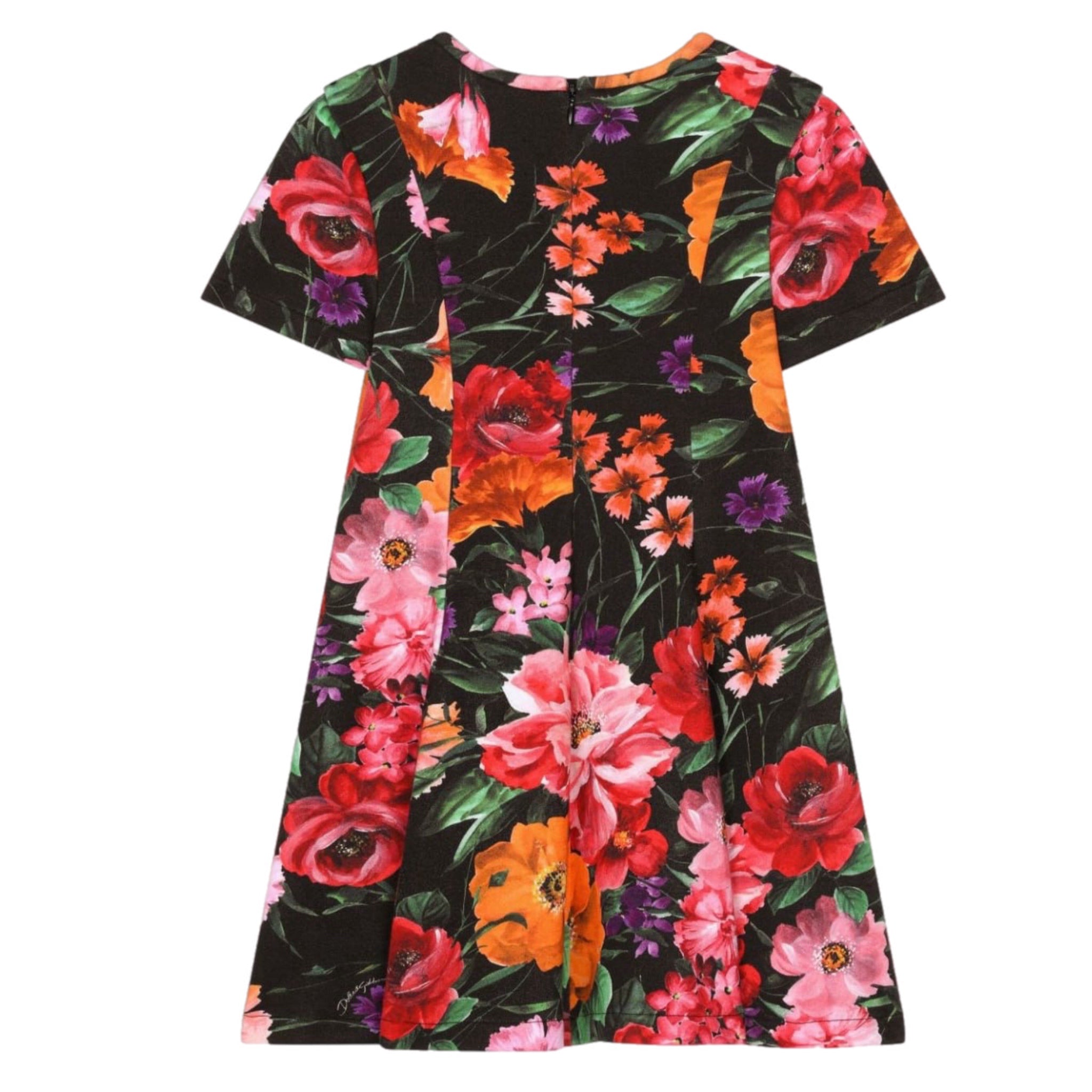 short sleeves dress in black