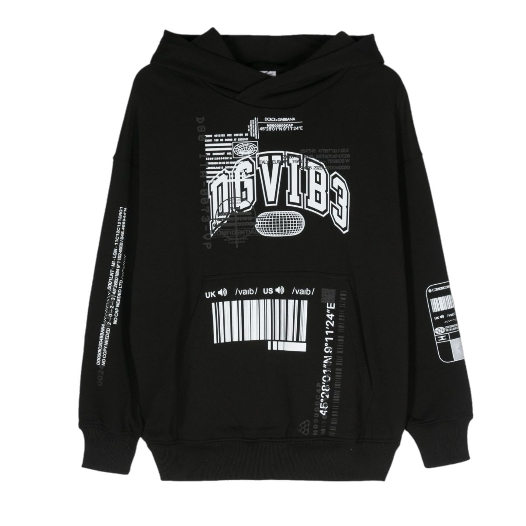 HOODED SWEATSHIRT IN BLACK