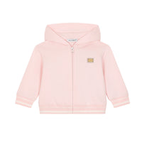 hooded cardigan in pink