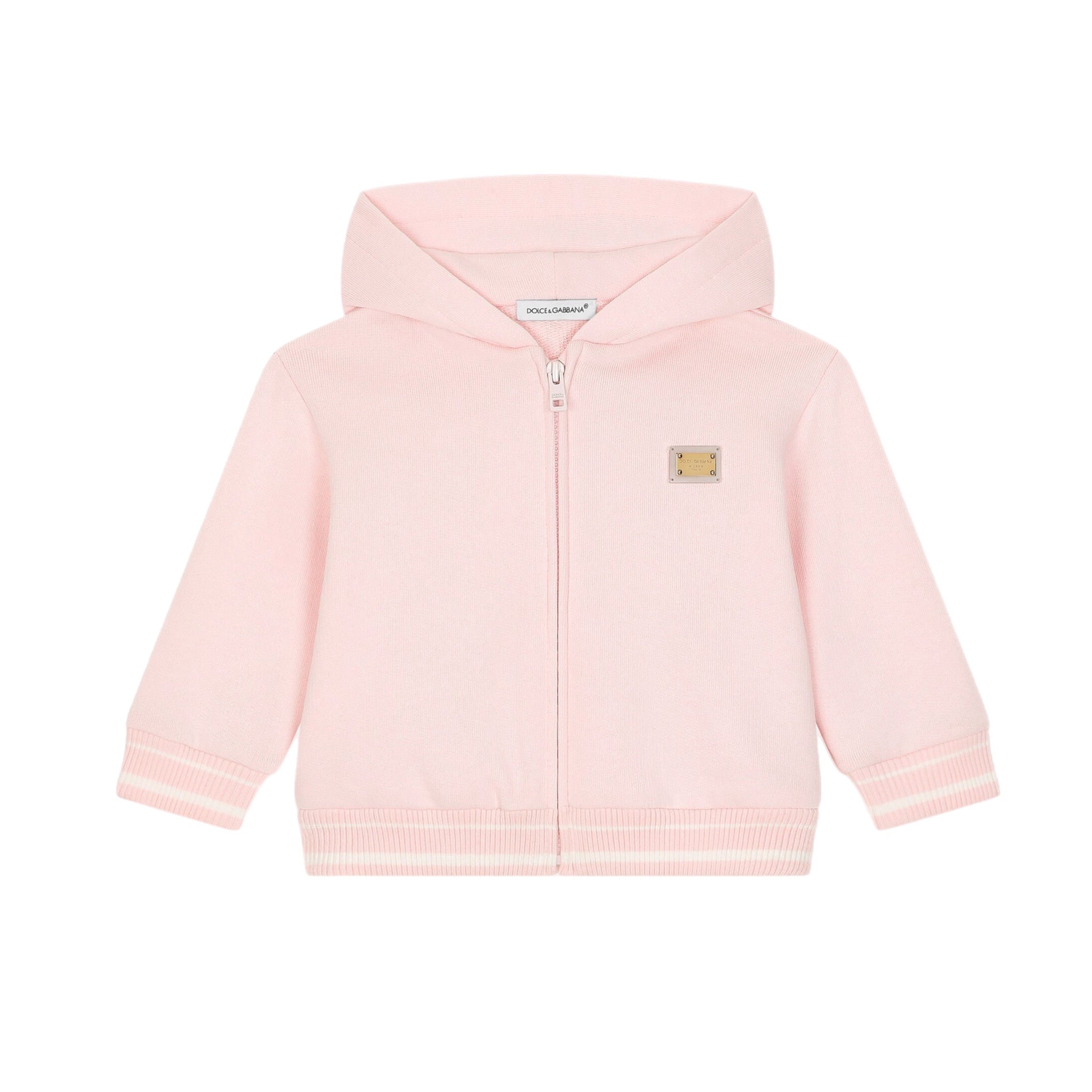 hooded cardigan in pink
