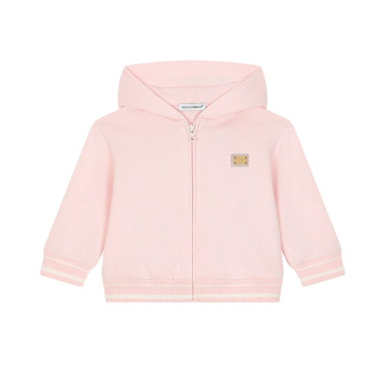 HOODED CARDIGAN IN PINK