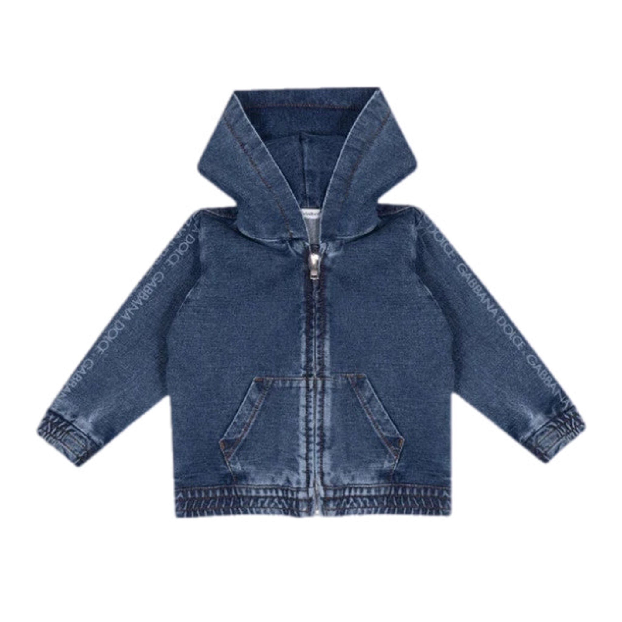 hooded cardigan in blue
