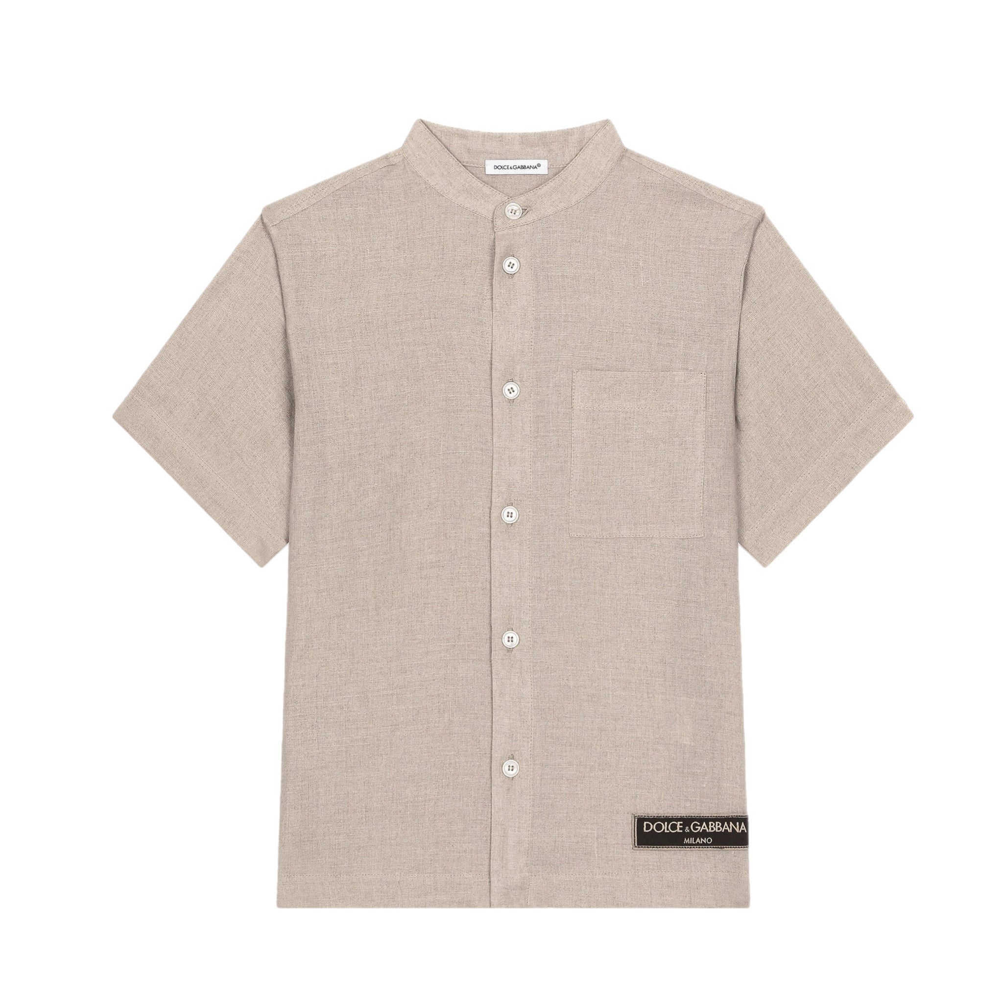 short sleeve shirt in beige