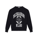 crewneck pullover in navy blue