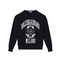 crewneck pullover in navy blue