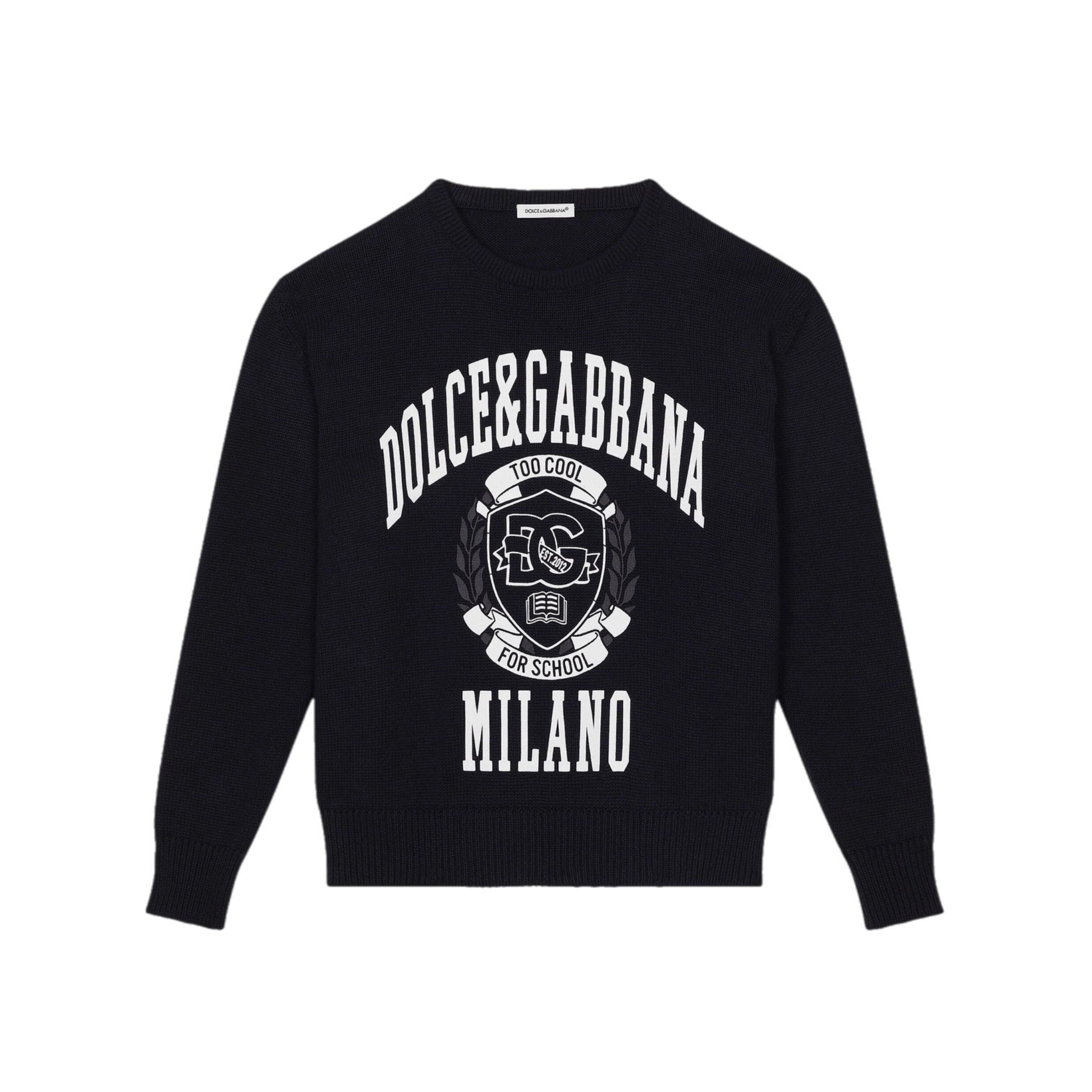 CREWNECK PULLOVER IN NAVY BLUE