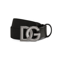 SILVER-TONE LOGO BLACK BELT