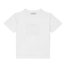 LOGO PRINT WHITE T-SHIRT FOR BABIES