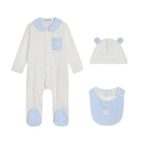romsuitls+bib+bonnet in blue