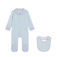 kit romper + bib in blue
