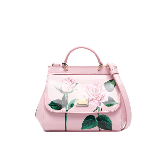 POLISHED BAG WITH ROSE PRINT