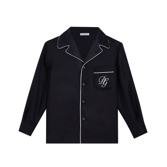 SILK SHIRT IN DARK BLUE