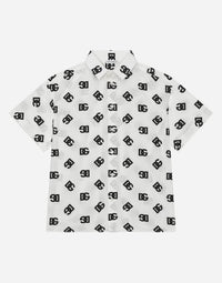 DG-LOGO SHIRT IN PRINTED COTTON