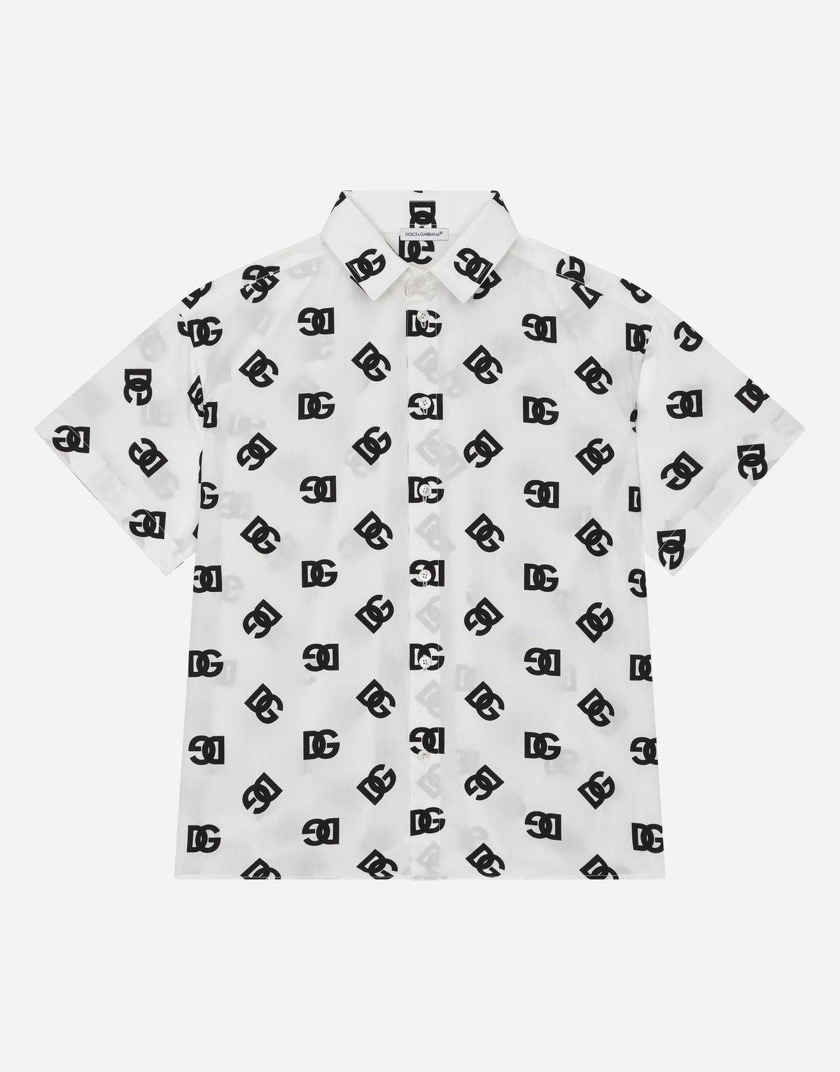 DG-LOGO SHIRT IN PRINTED COTTON