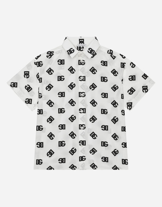 DG-LOGO SHIRT IN PRINTED COTTON