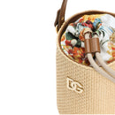 HANDCRAFTED STRAW & NAPPA CALFSKIN COFFA TOTE